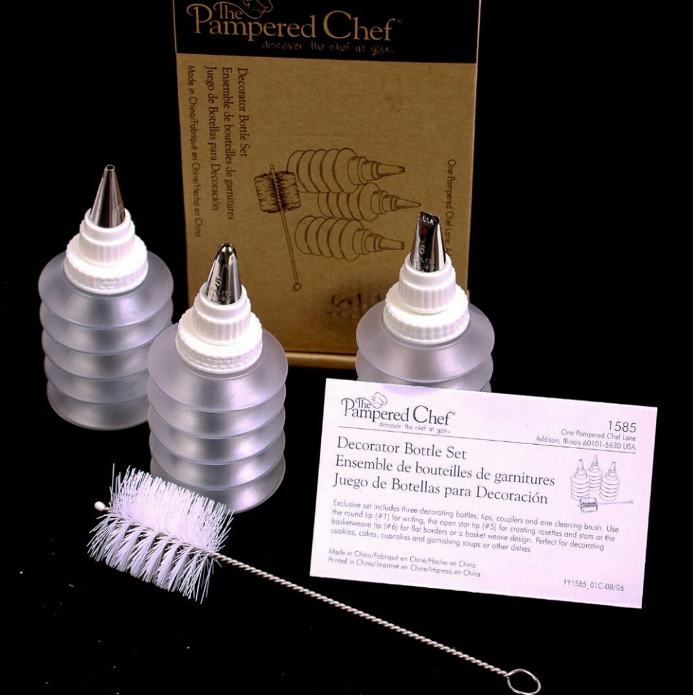Pampered Chef Decorator Bottle Set